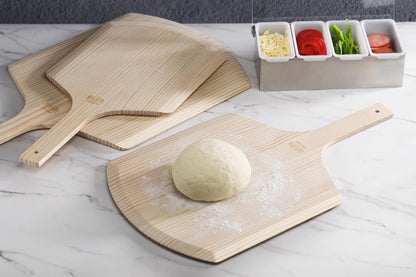 Wooden Pizza Peel, 16" X 14" Pizza Paddle with 8" Handle