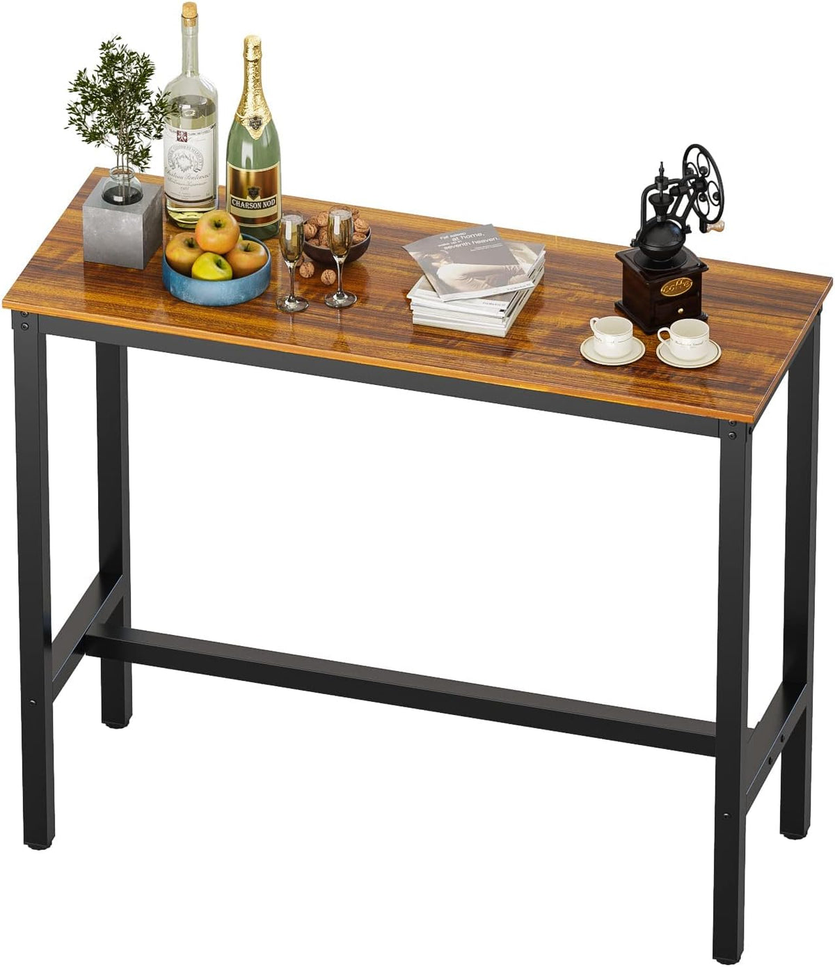 Bar Table, Bar Height Pub Table, High Top Cocktail Table for Kitchen Dining
