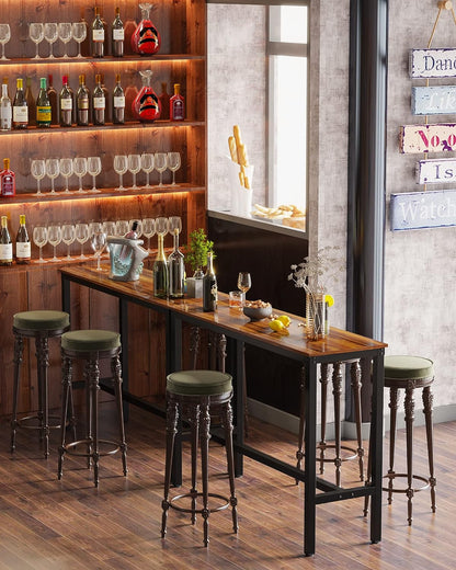 Bar Table, Bar Height Pub Table, High Top Cocktail Table for Kitchen Dining