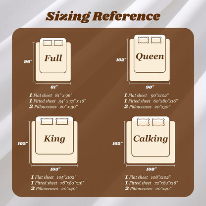 100% Egyptian Cotton Sheets 16" Deep Pocket 1000TC, 4Pcs Full