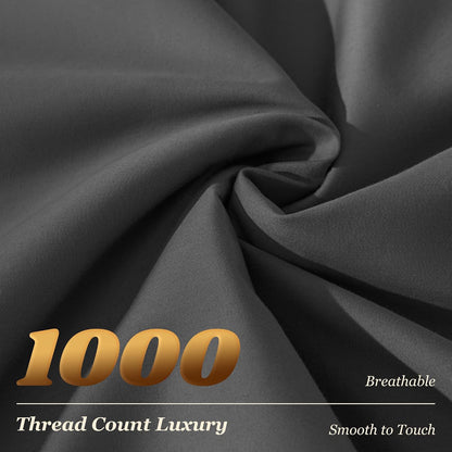 100% Egyptian Cotton Sheets 16" Deep Pocket 1000TC, 4Pcs Full